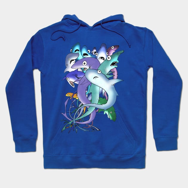 String of Sharks Hoodie by Philip_de_Goya